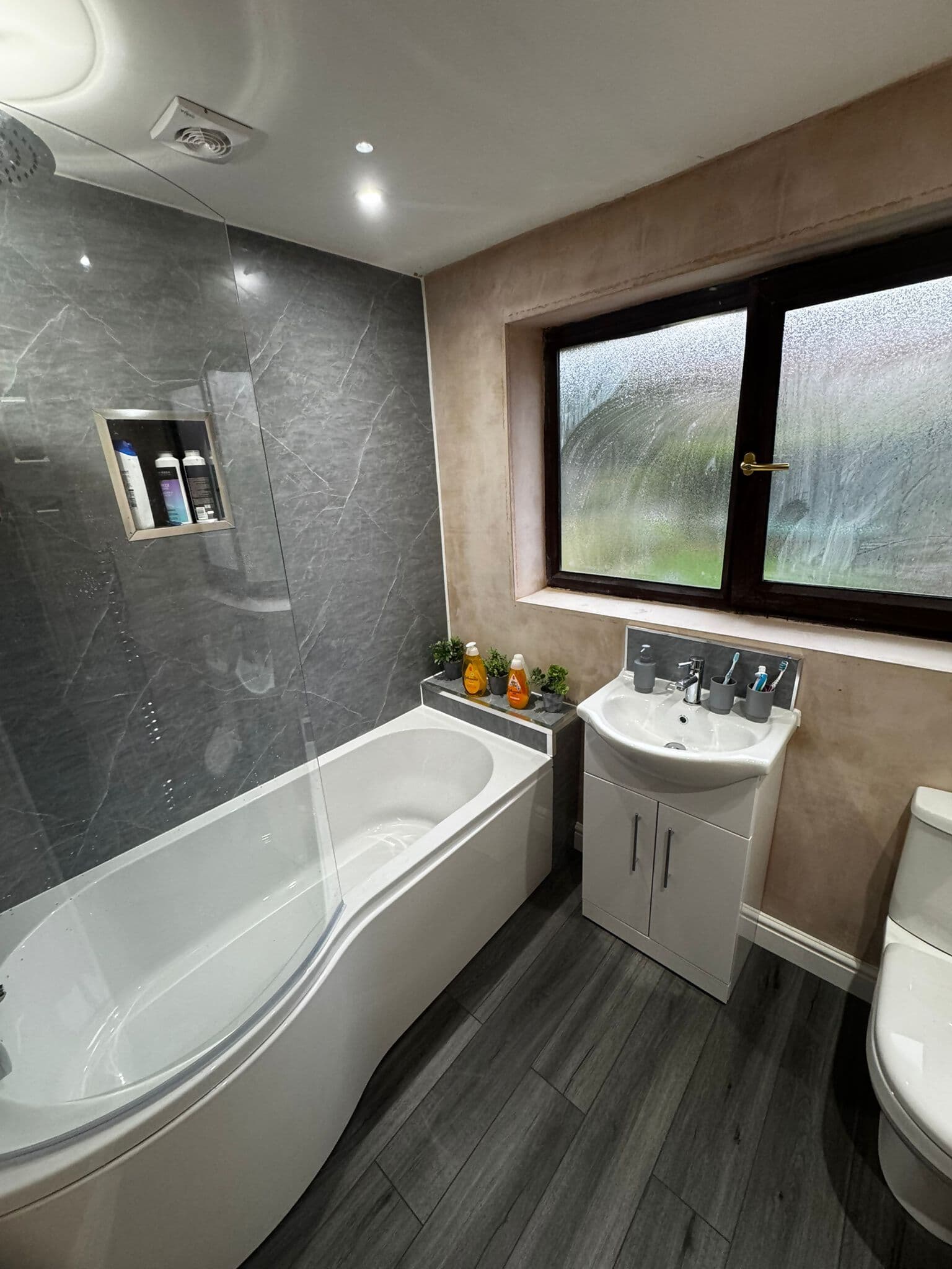 Walk-in shower installation