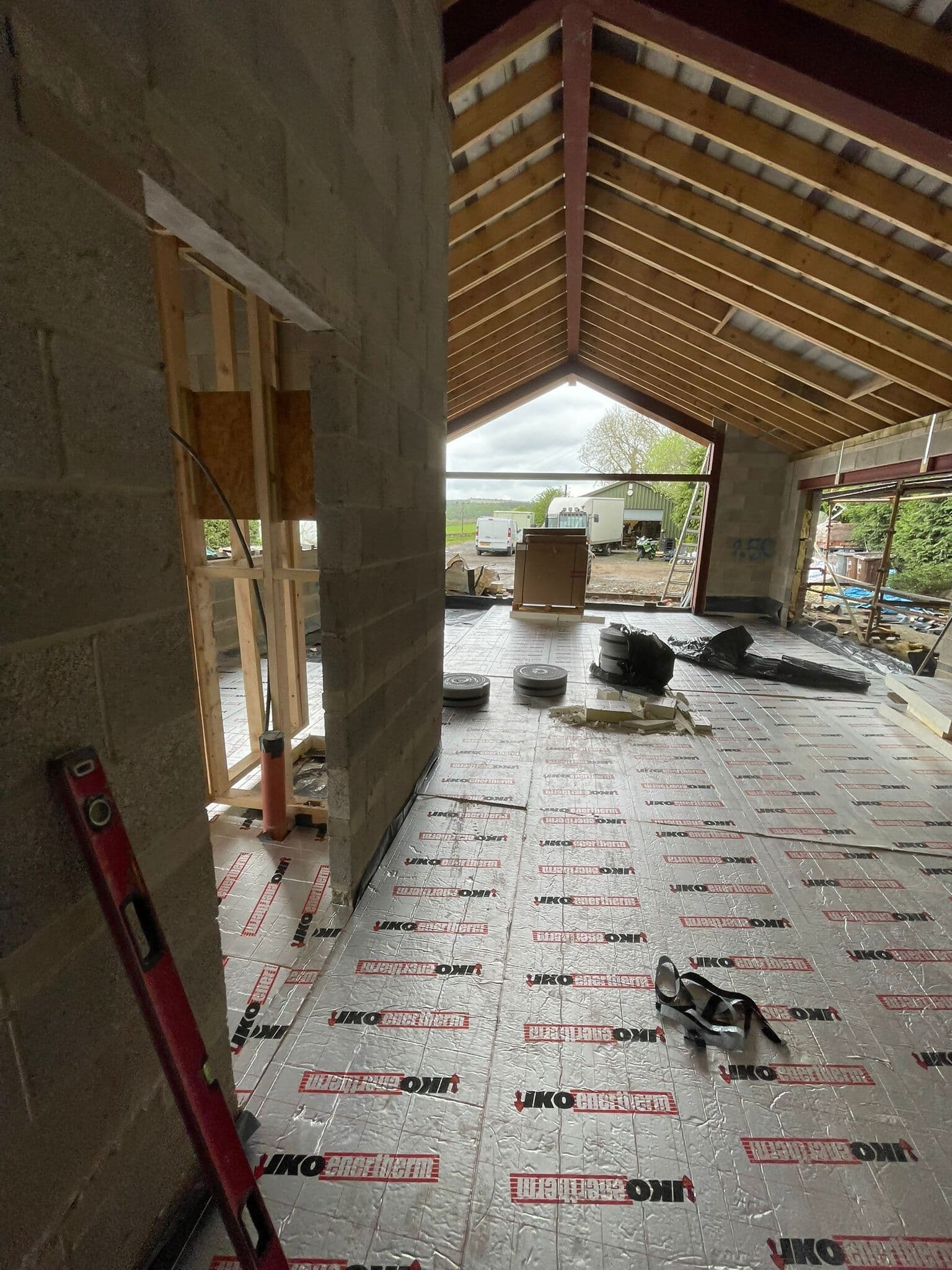Underfloor heating installation for extension