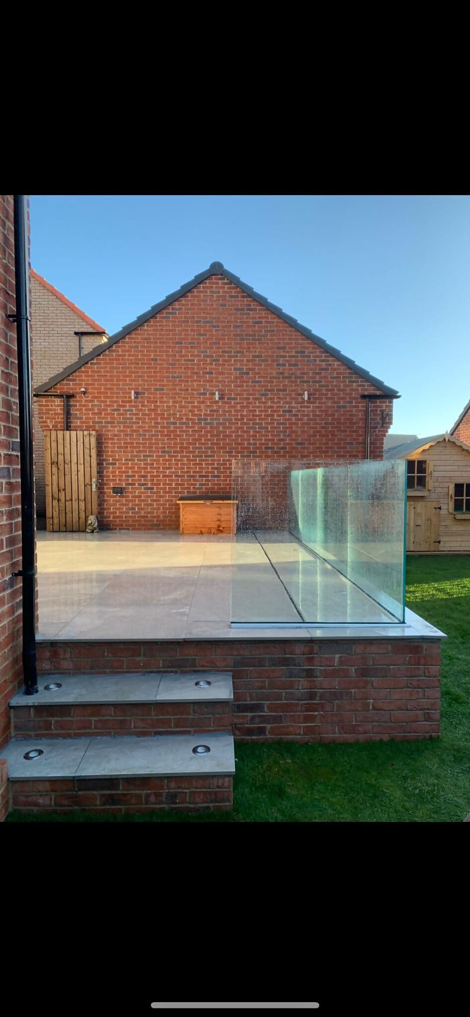 Patio with partition screening