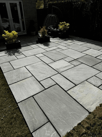 Indian sandstone patio